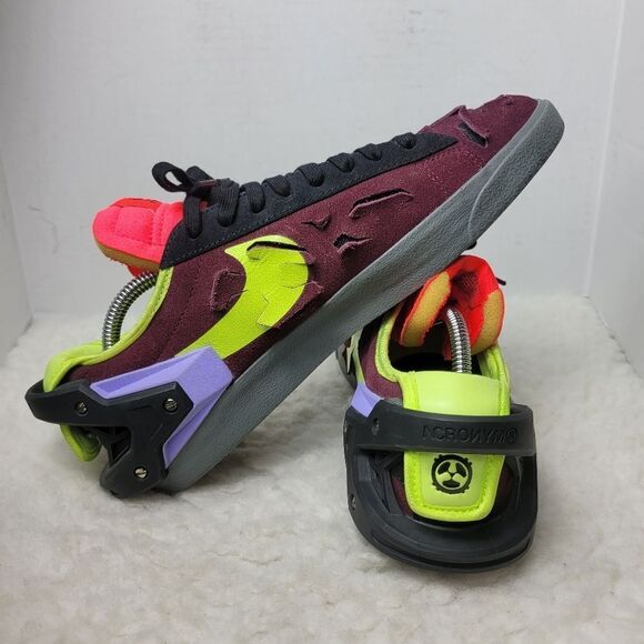 Nike x Acronym Blazer Low Night Maroon Men's Size 10 Dunk SB Yellow Black Red - Picture 5 of 11